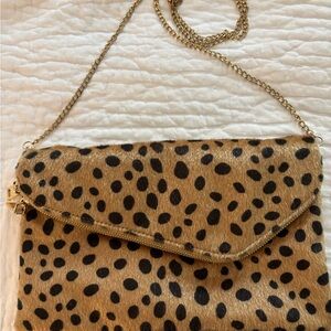 Leopard Print Chain Shoulder Bag